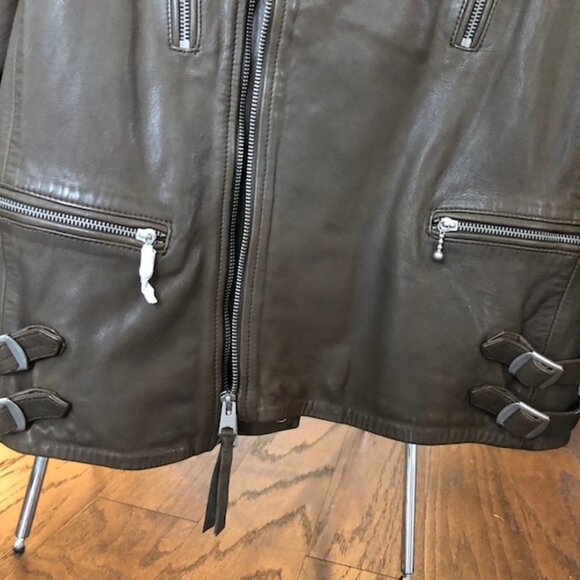 ALLSAINTS Men's YUKU leather biker jacket, Small - Picture 5 of 14